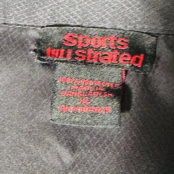 Sports Illustrated Windbreaker Jacket Men's XL Black Charcoal White Lightweight - Picture 6 of 9